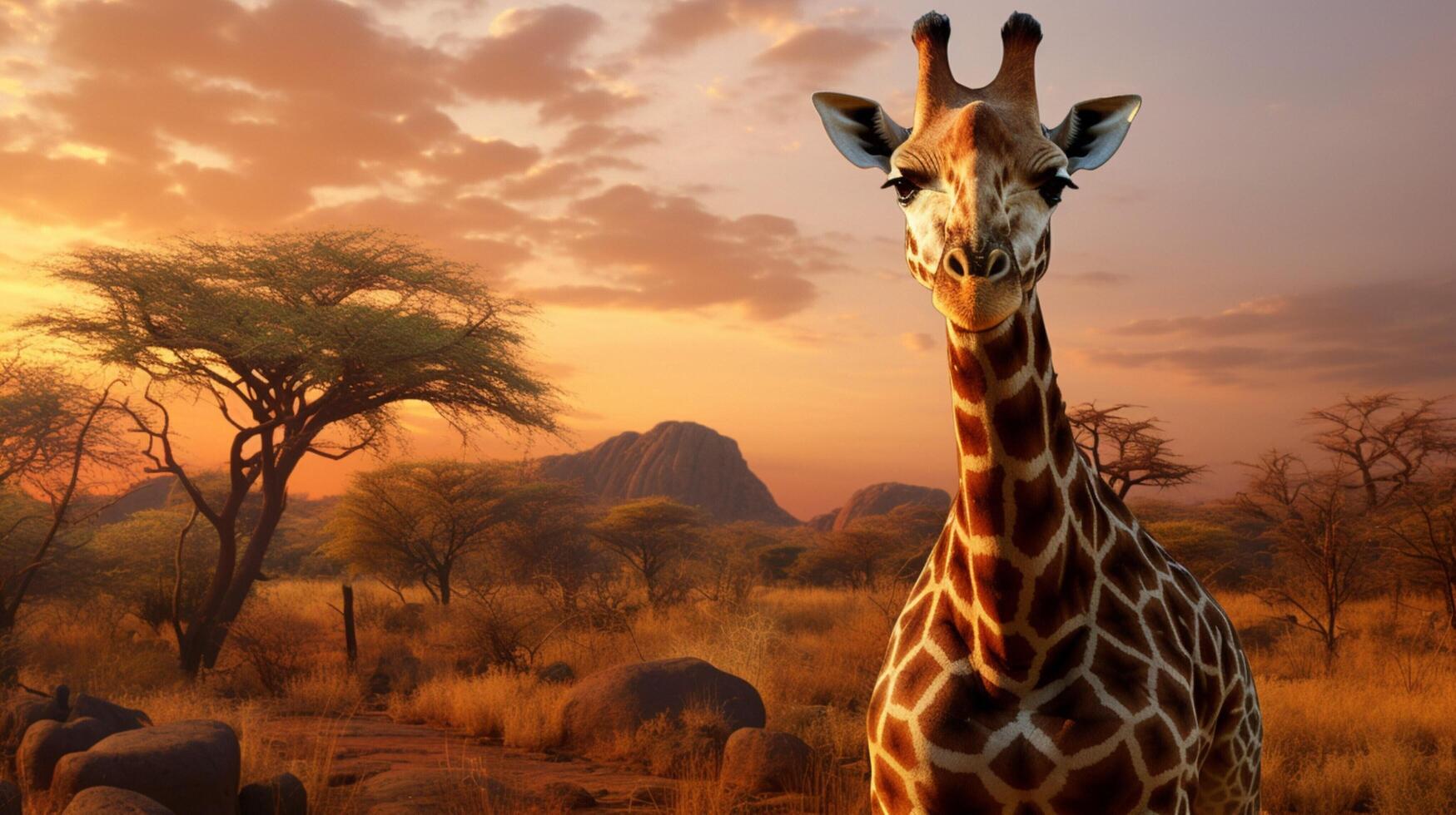 AI generated giraffe high quality image photo