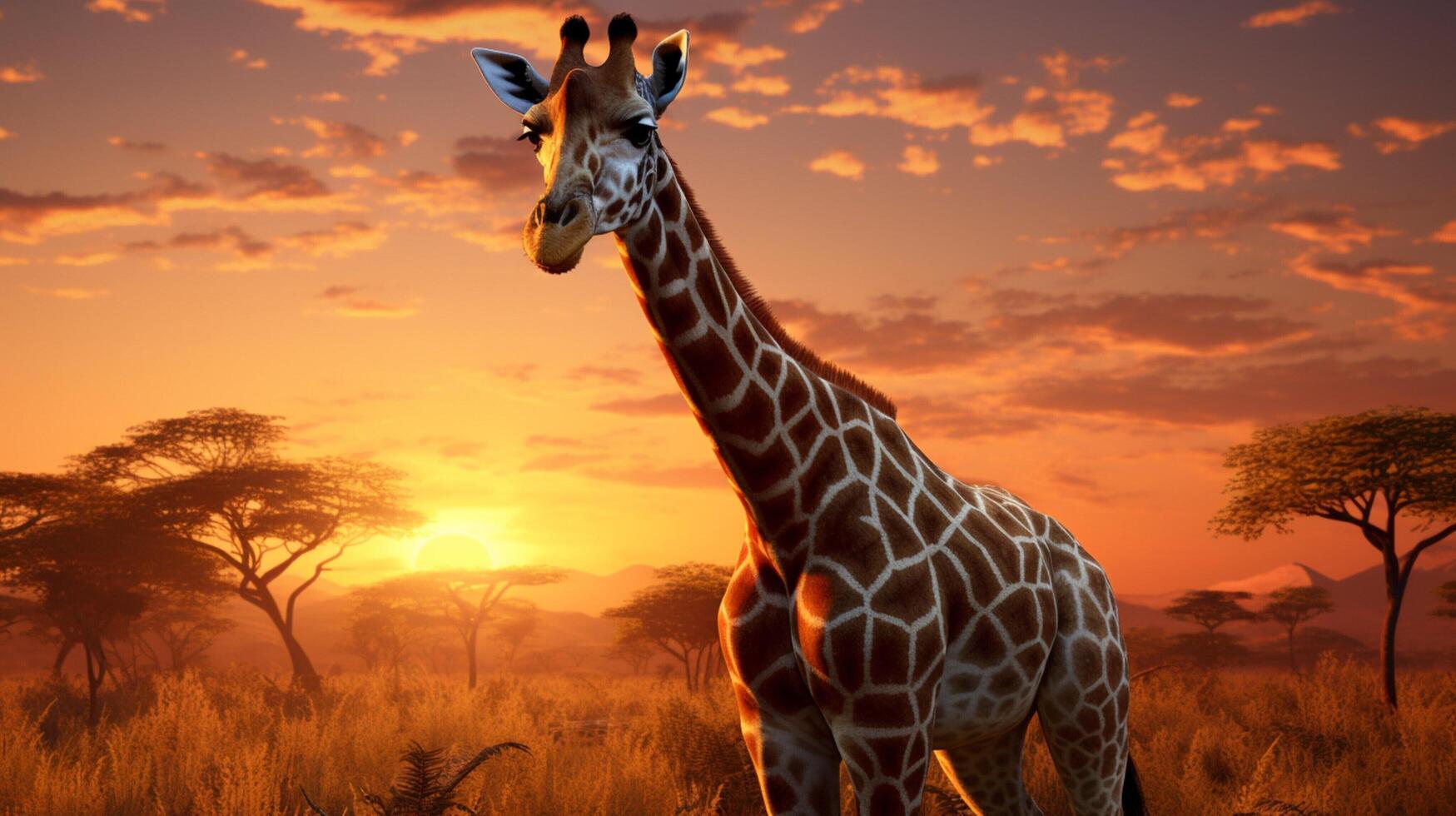 AI generated giraffe high quality image photo