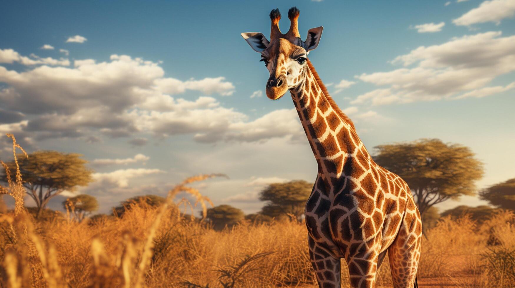 AI generated giraffe high quality image photo