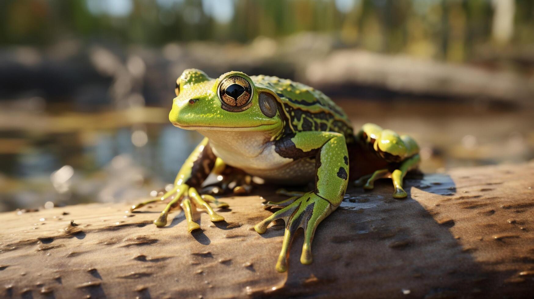 AI generated frog high quality image photo