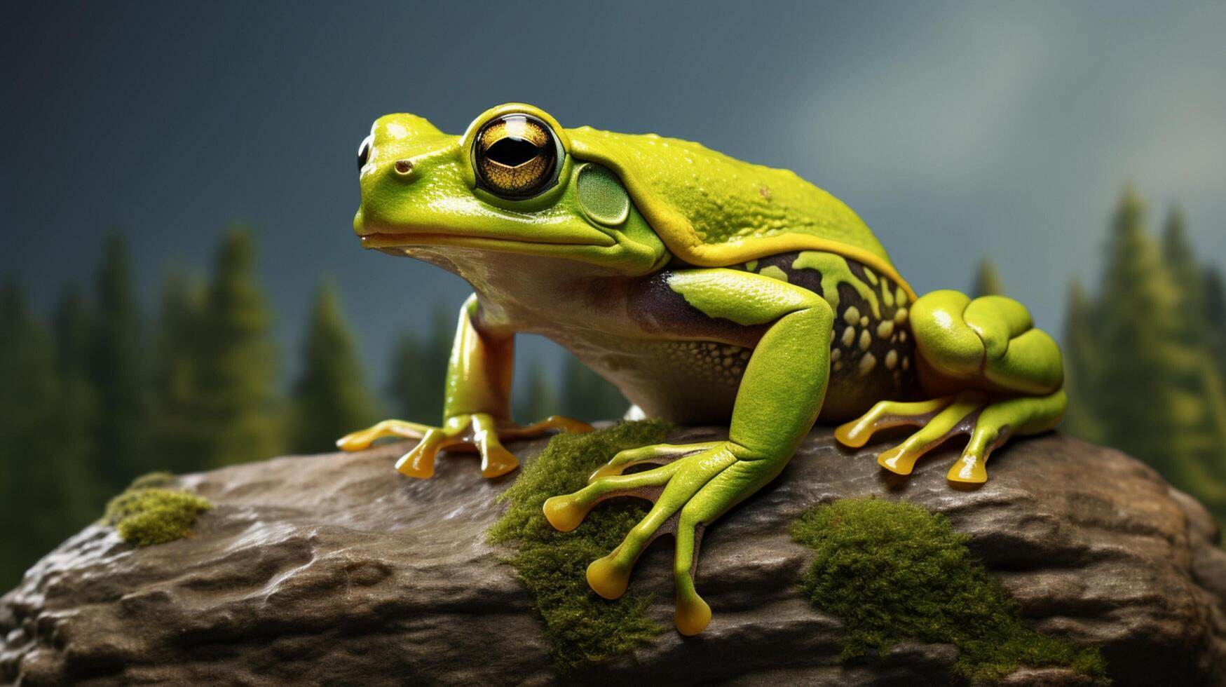 AI generated frog high quality image photo