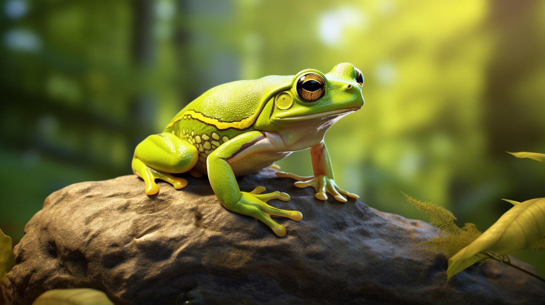 AI generated frog high quality image photo