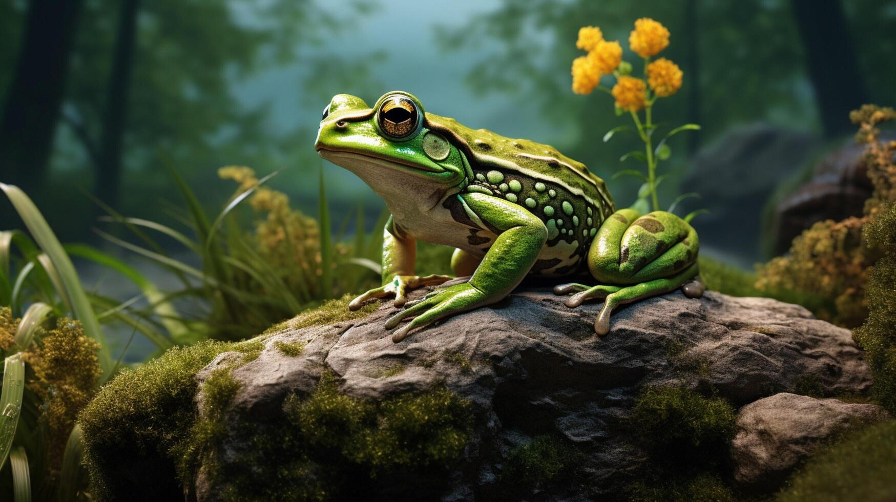 AI generated frog high quality image photo