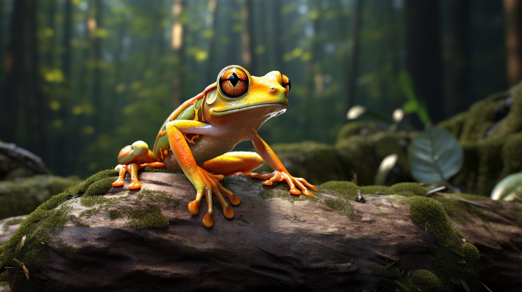 AI generated frog high quality image photo