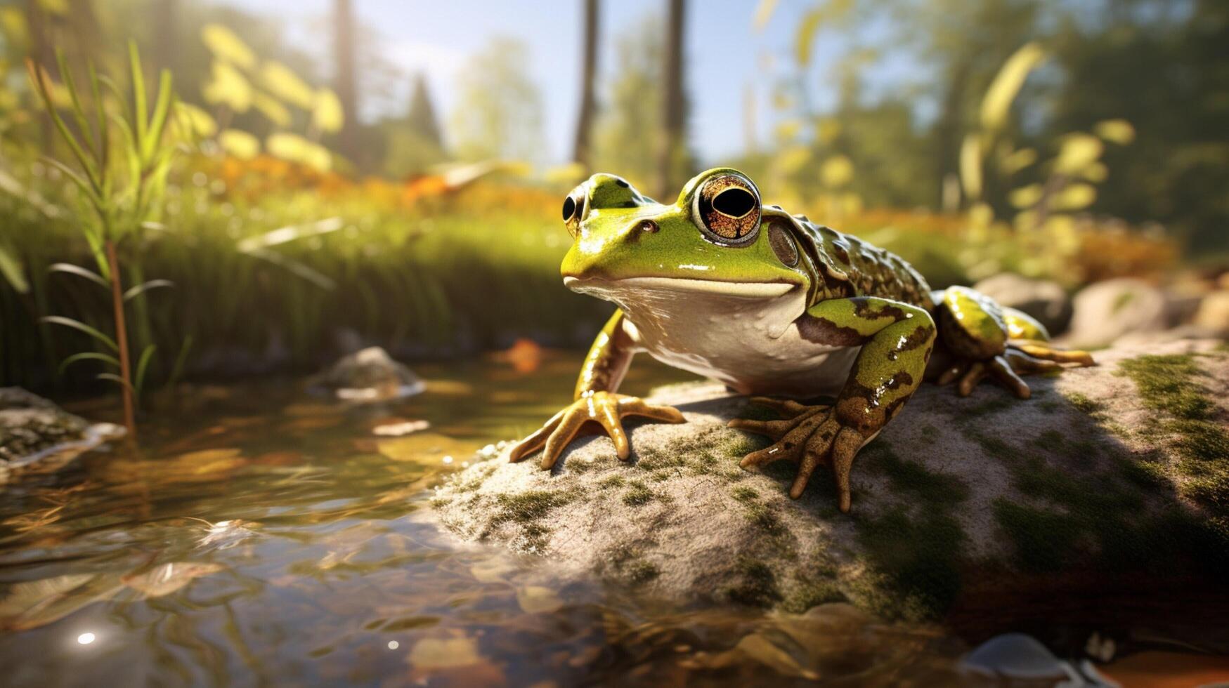 AI generated frog high quality image photo