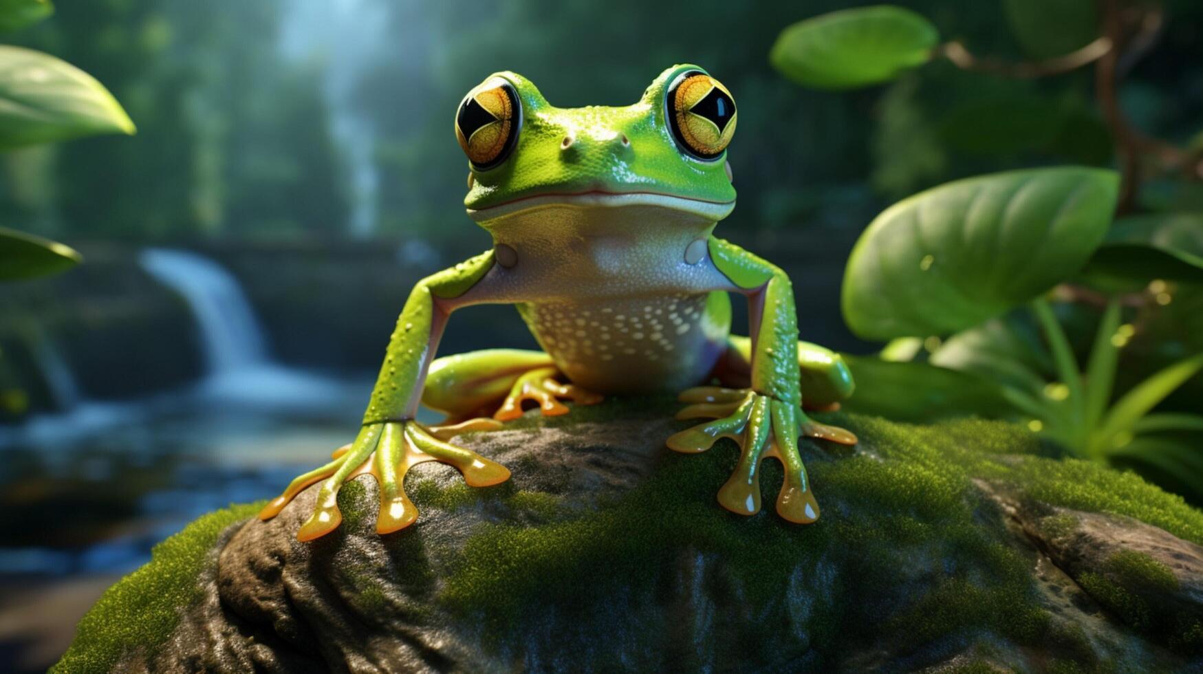 AI generated frog high quality image photo