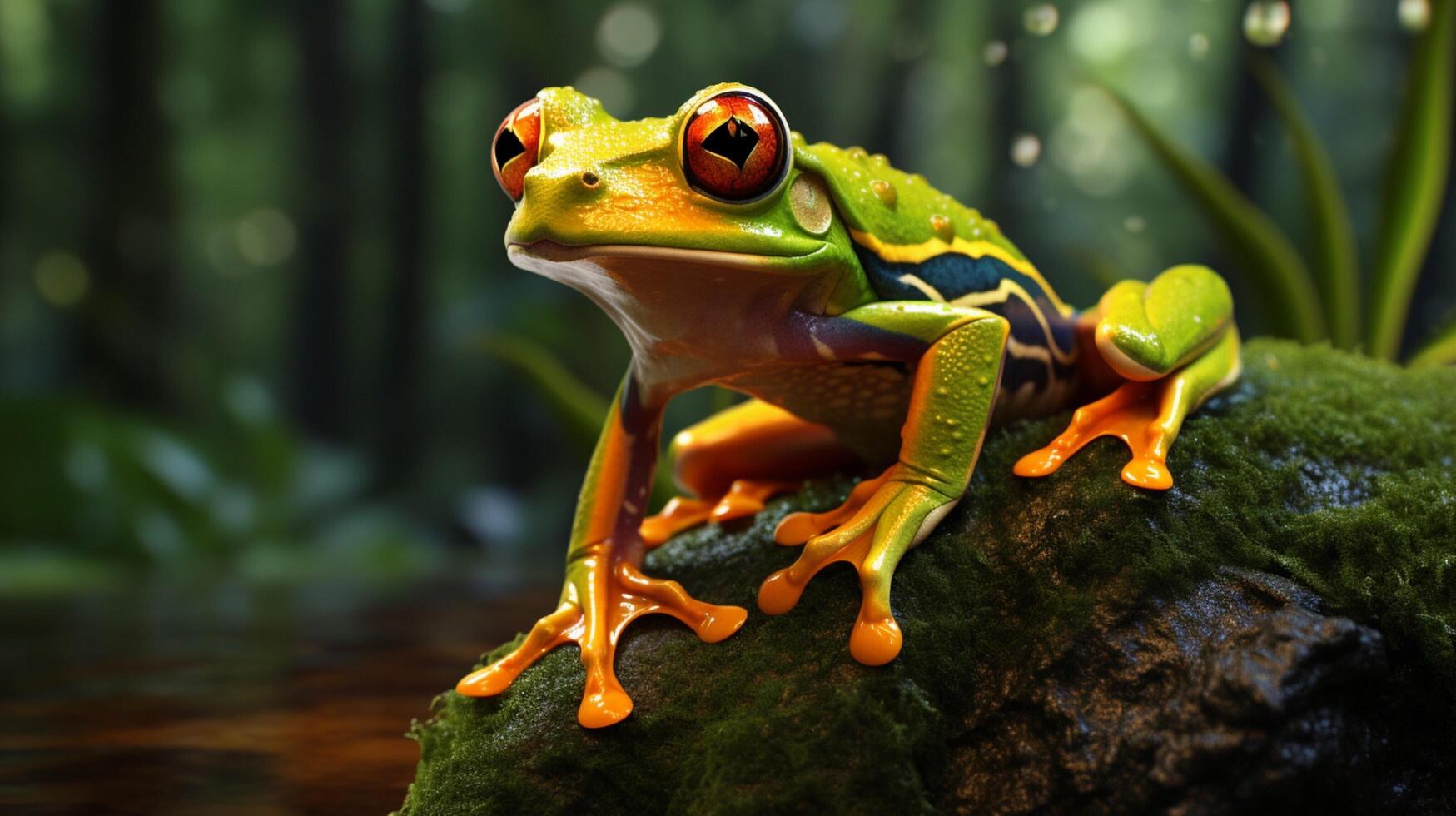 AI generated frog high quality image photo