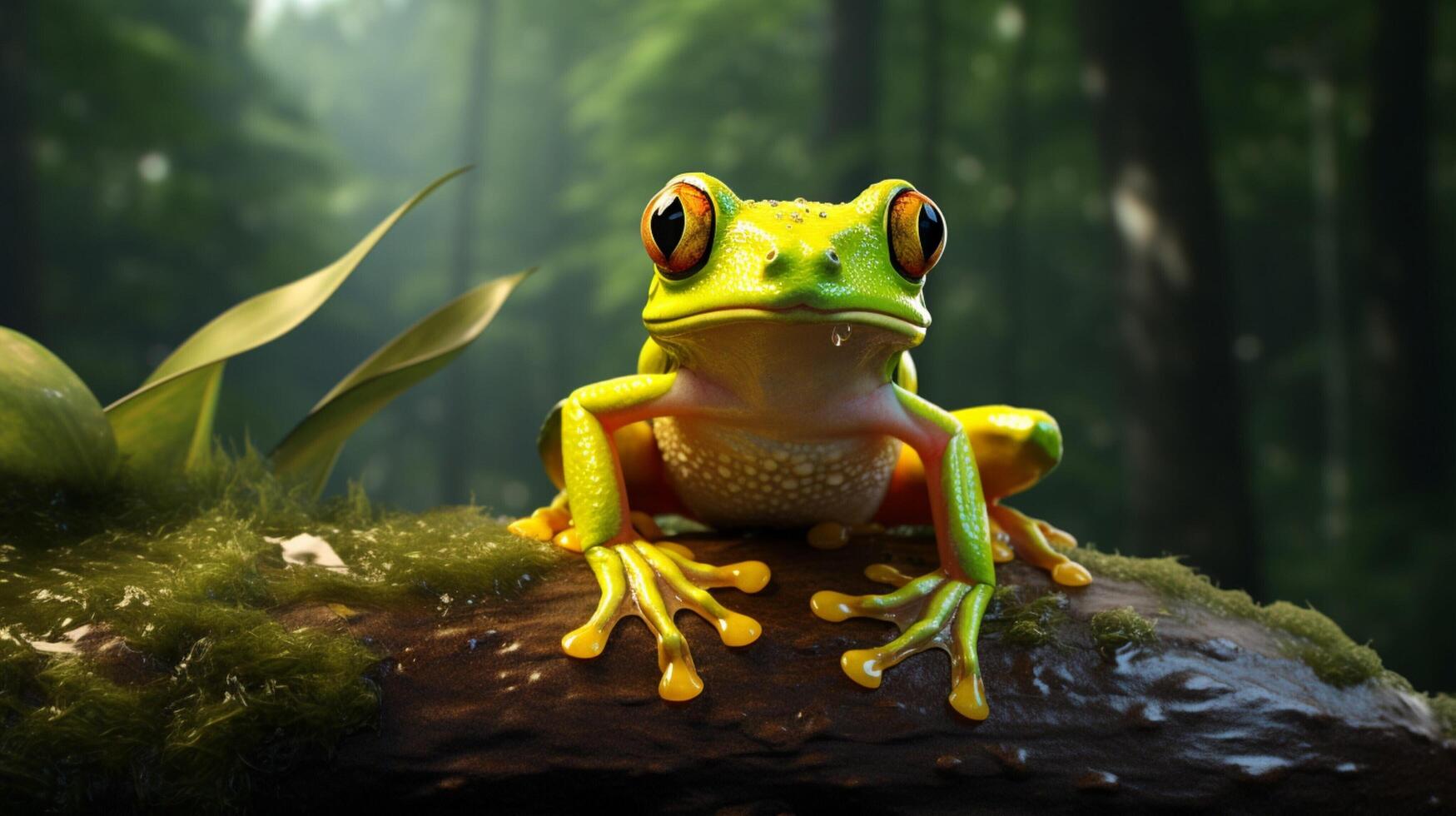 AI generated frog high quality image photo