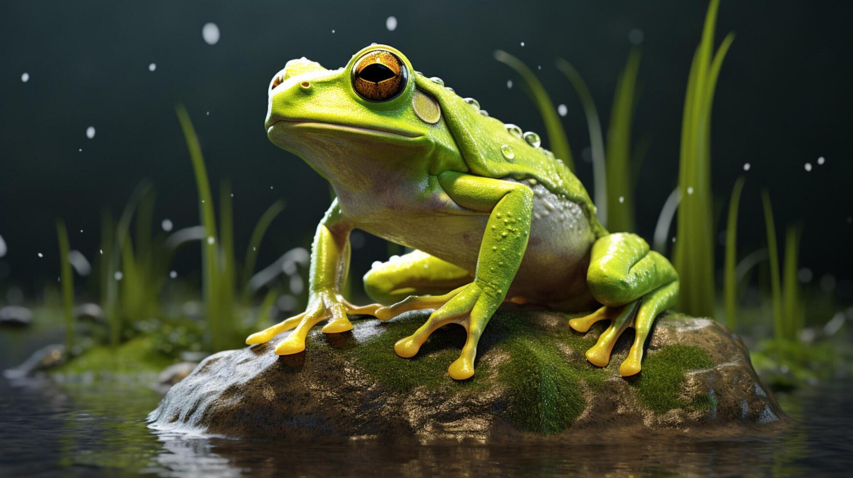 AI generated frog high quality image photo