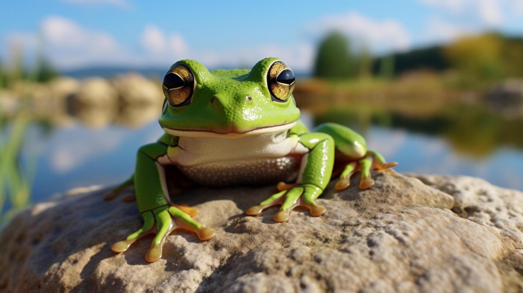 AI generated frog high quality image photo