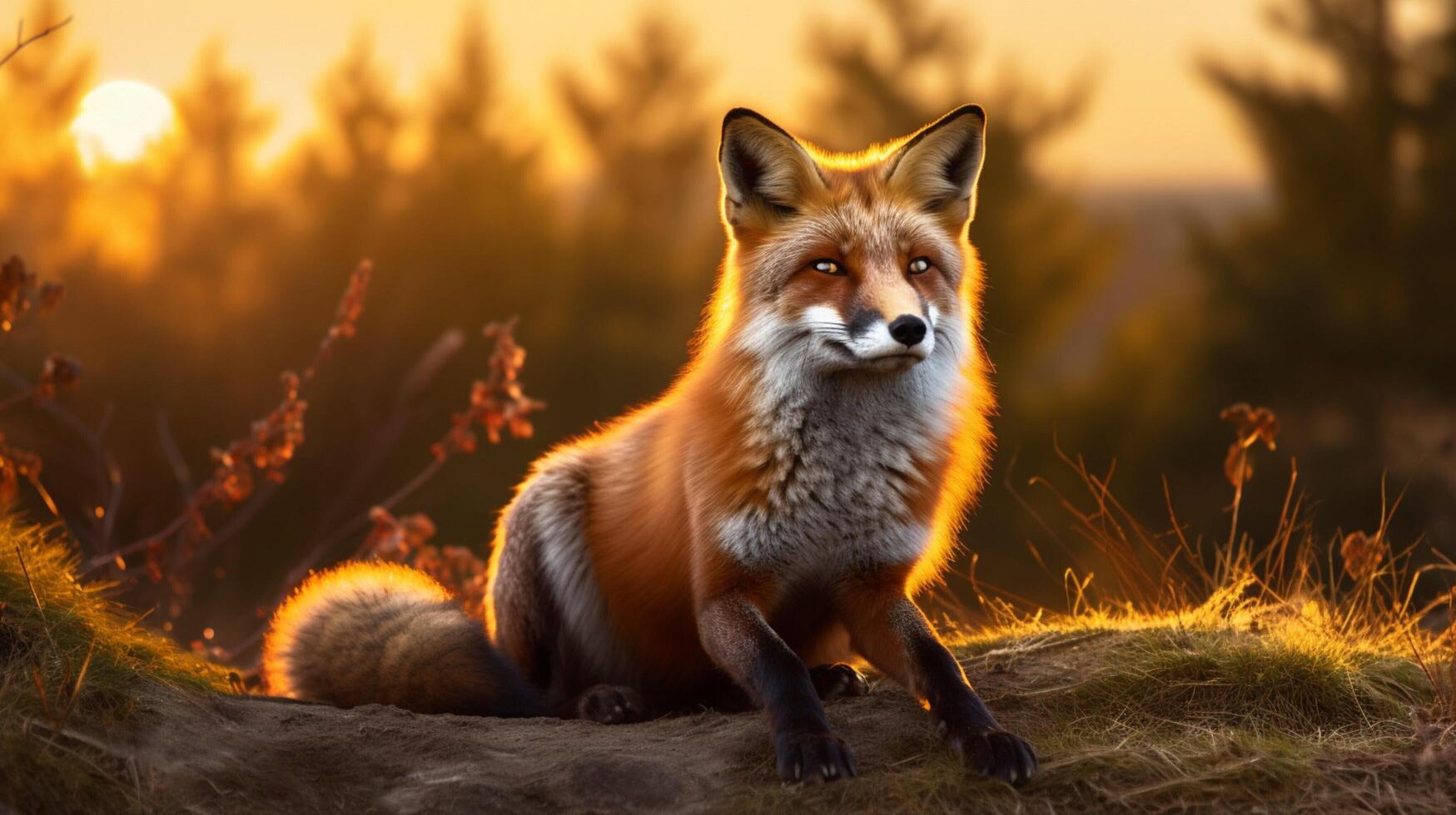 AI generated fox high quality image photo