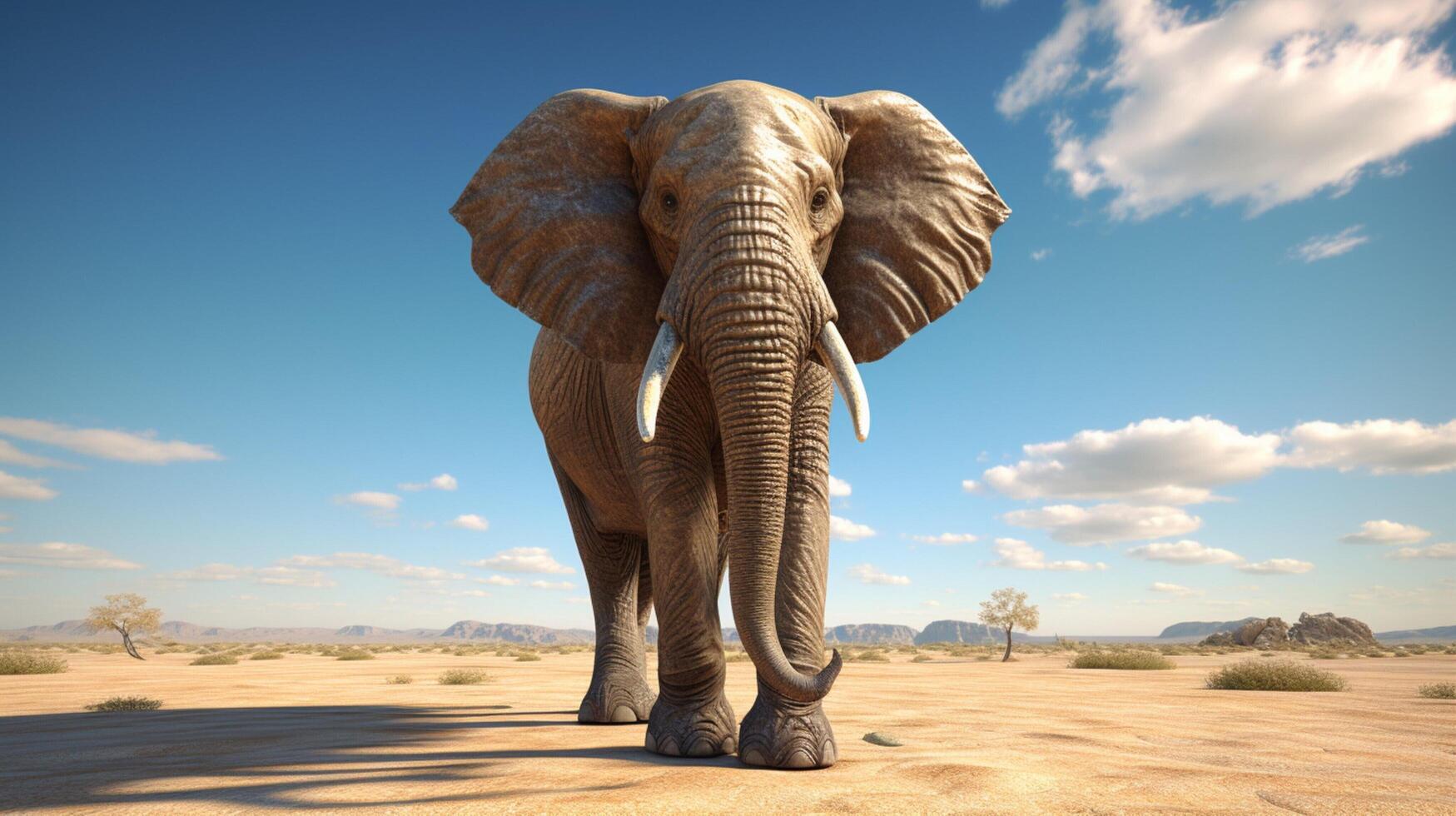 AI generated elephant high quality image photo