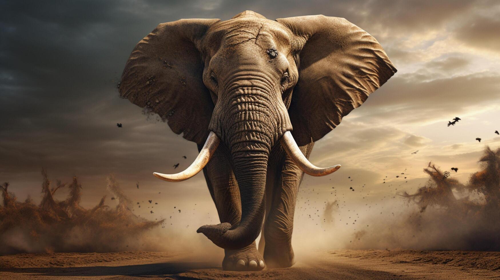 AI generated elephant high quality image photo