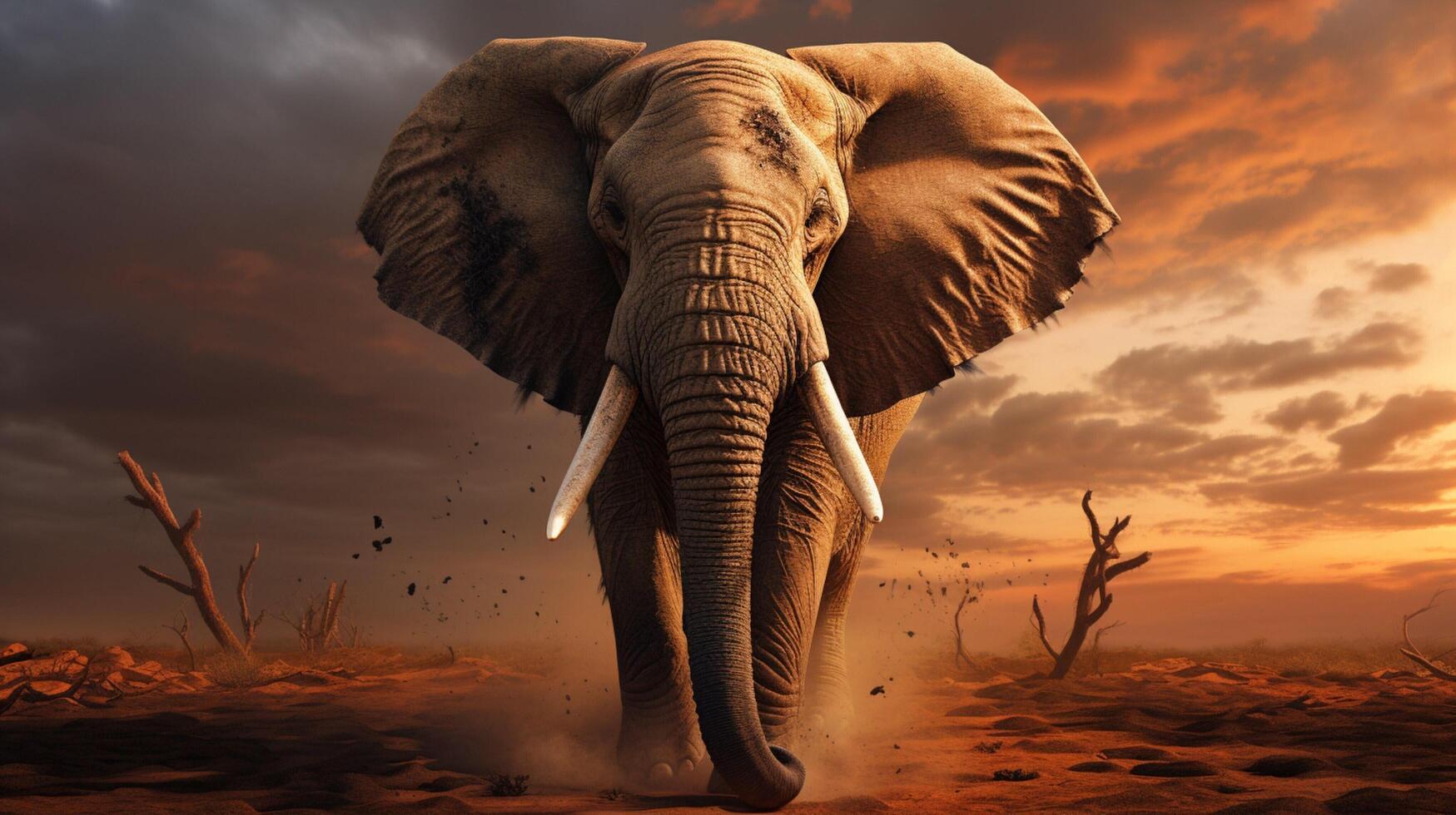 AI generated elephant high quality image photo