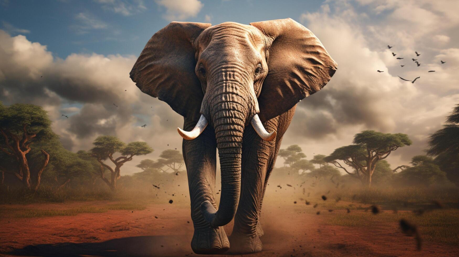 AI generated elephant high quality image photo