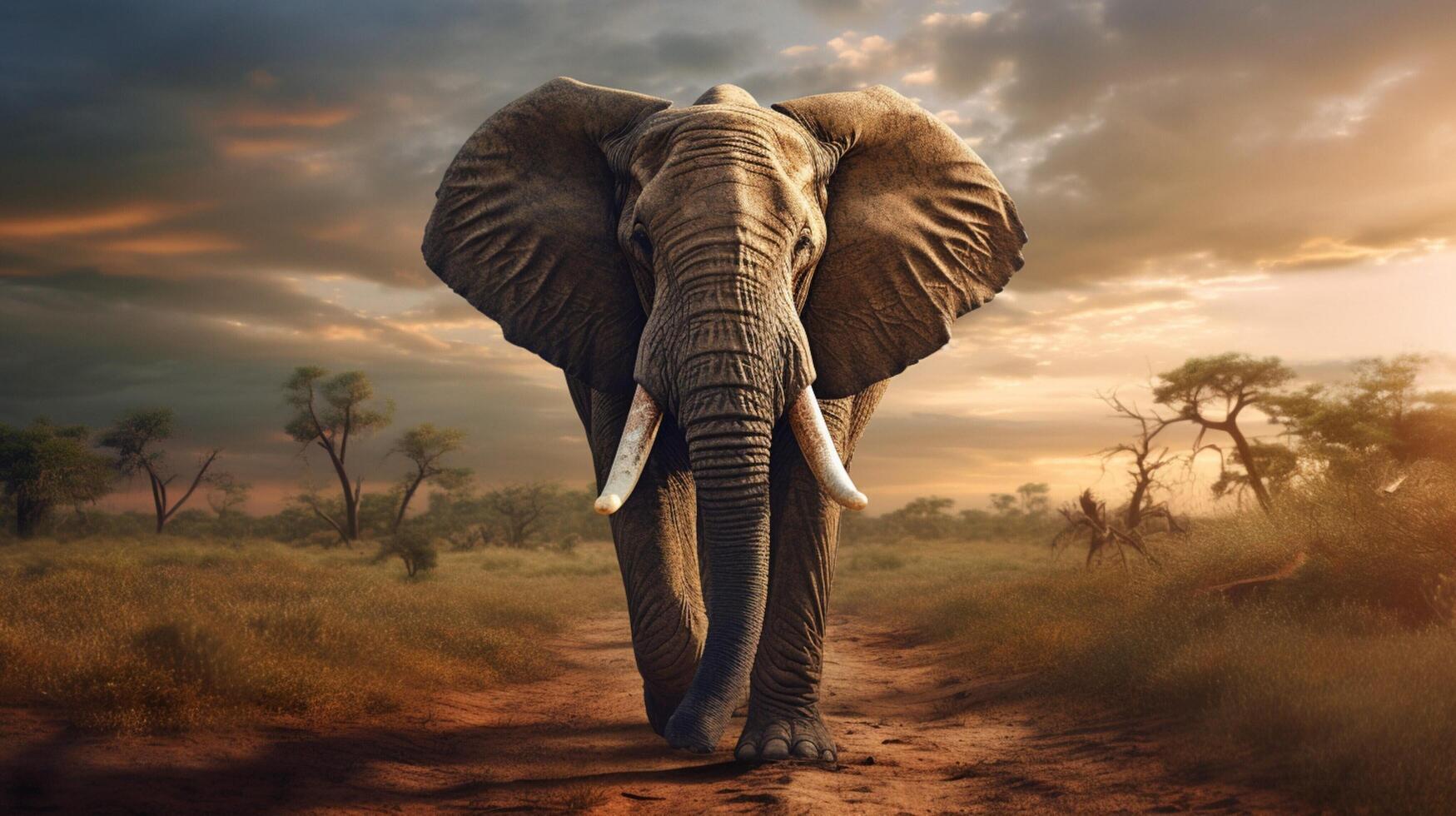 AI generated elephant high quality image photo