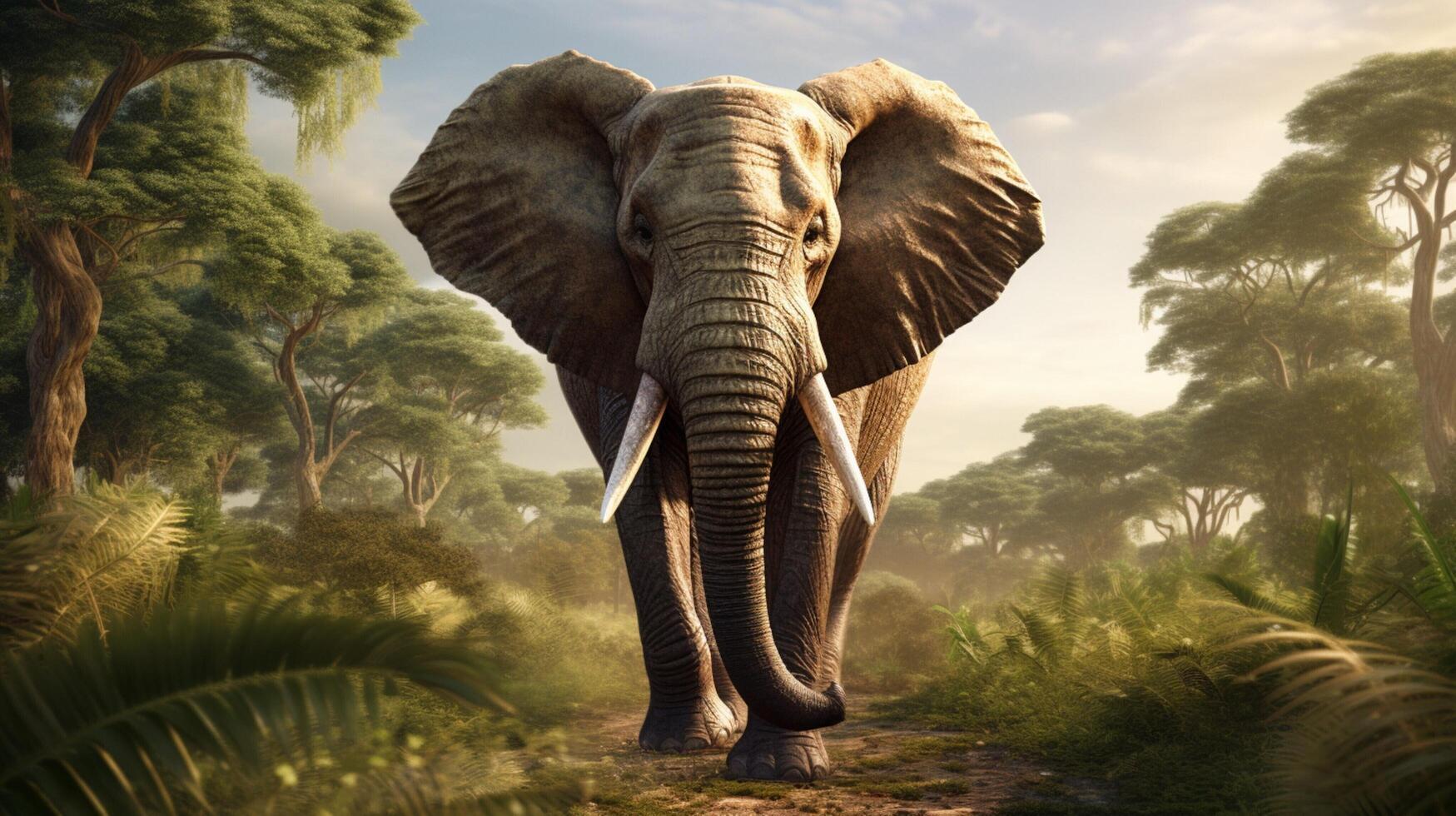 AI generated elephant high quality image photo