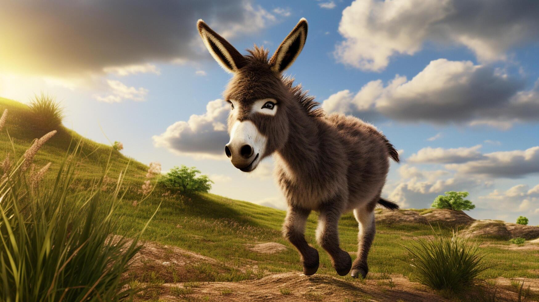 AI generated donkey high quality image photo