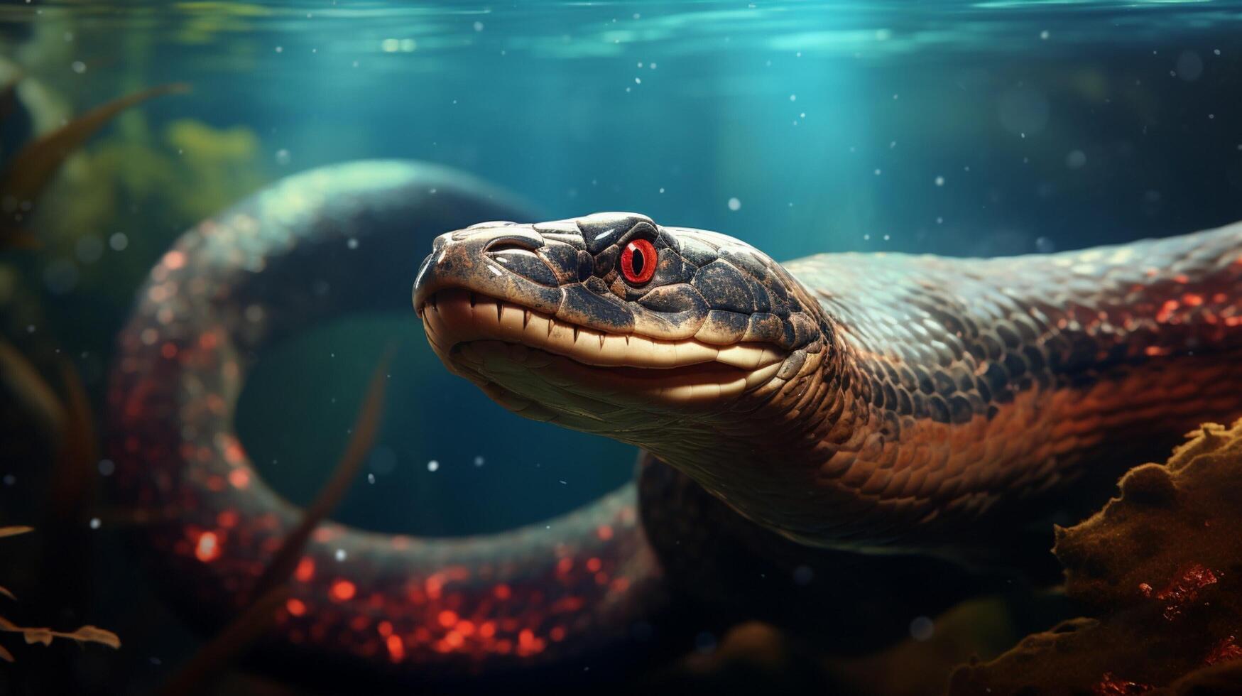 AI generated eel high quality image photo