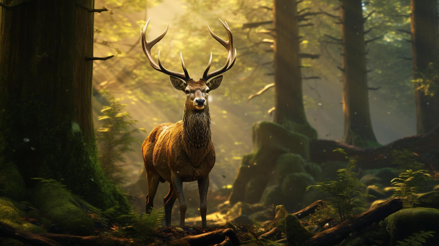 AI generated deer high quality image photo