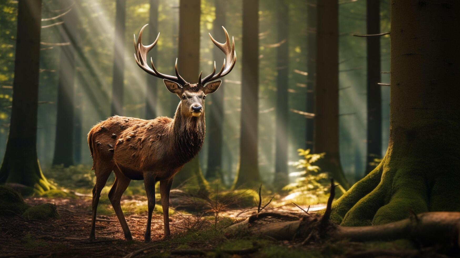 AI generated deer high quality image photo