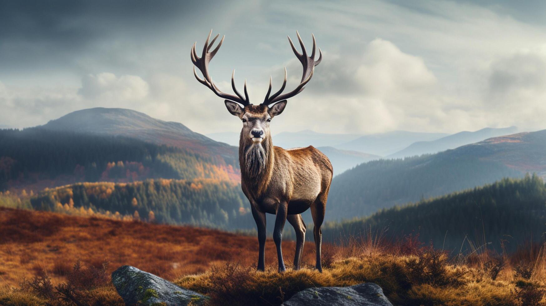 AI generated deer high quality image photo
