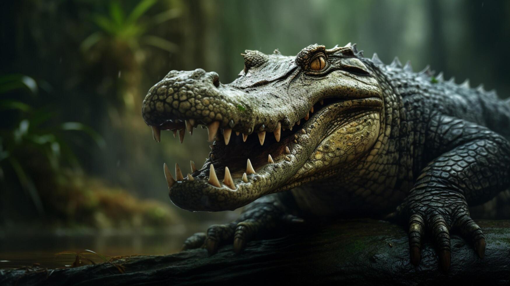 AI generated crocodile high quality image photo