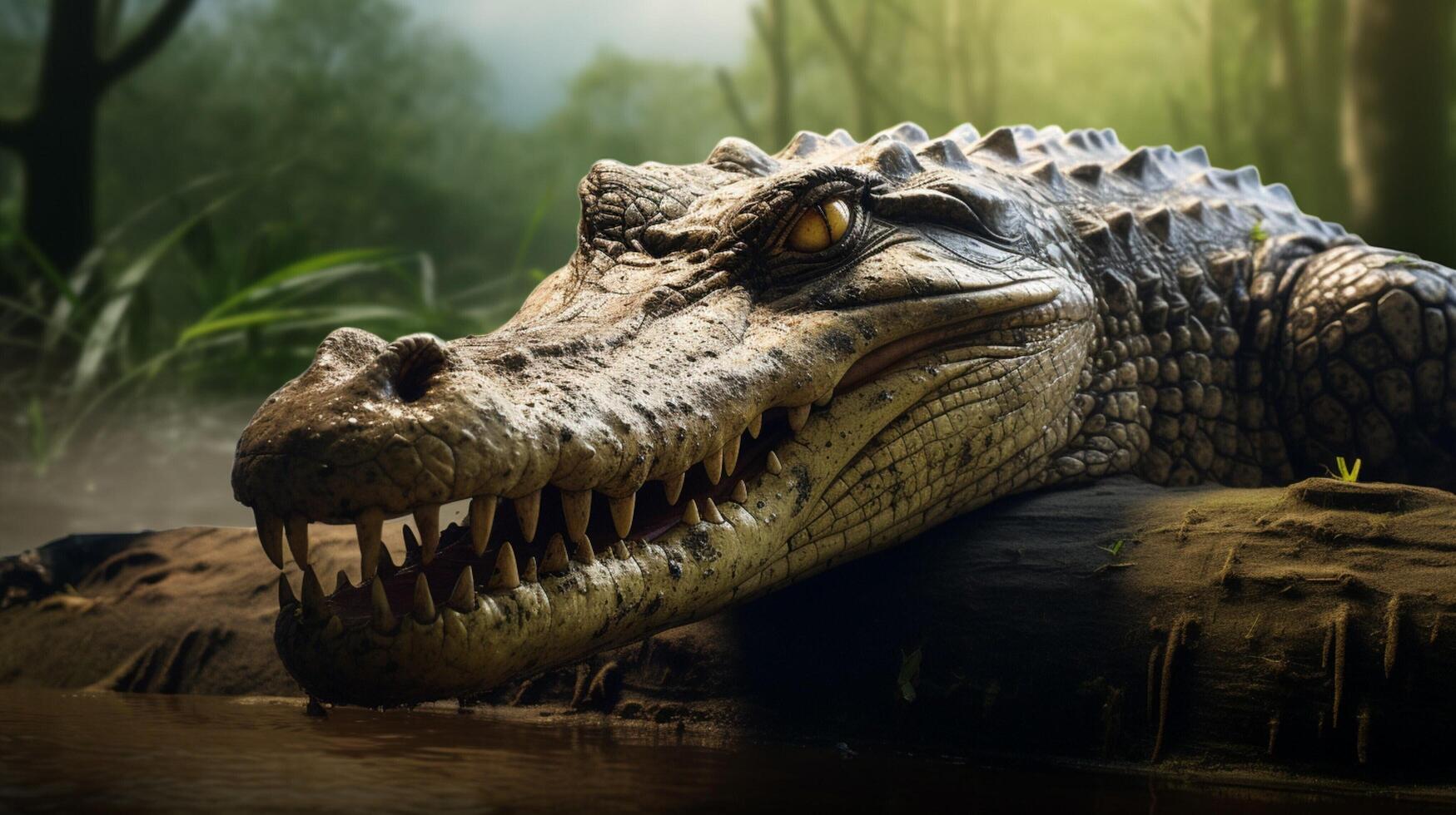 AI generated crocodile high quality image photo