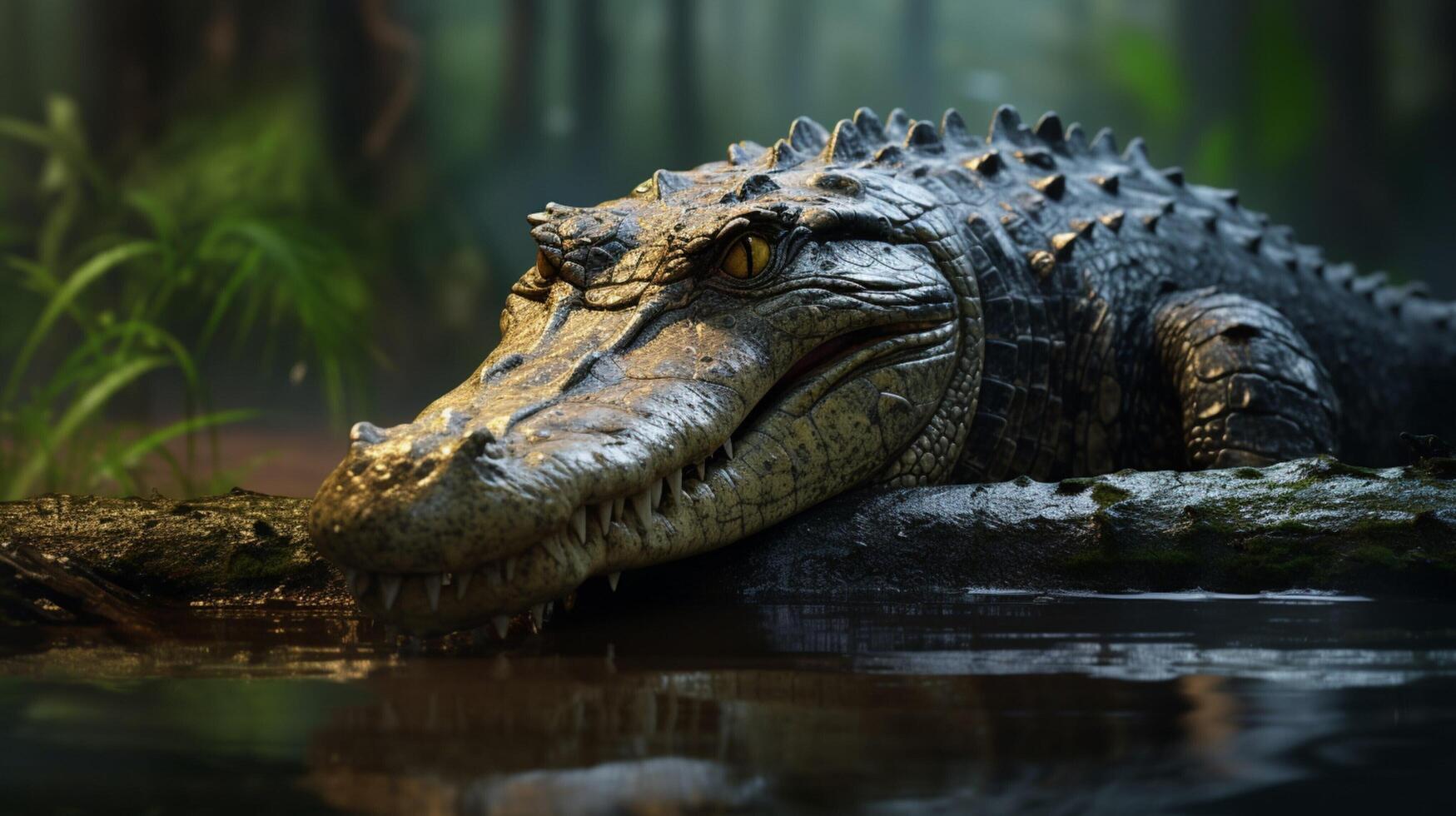 AI generated crocodile high quality image photo