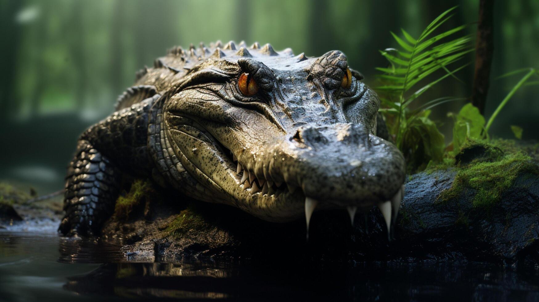 AI generated crocodile high quality image photo