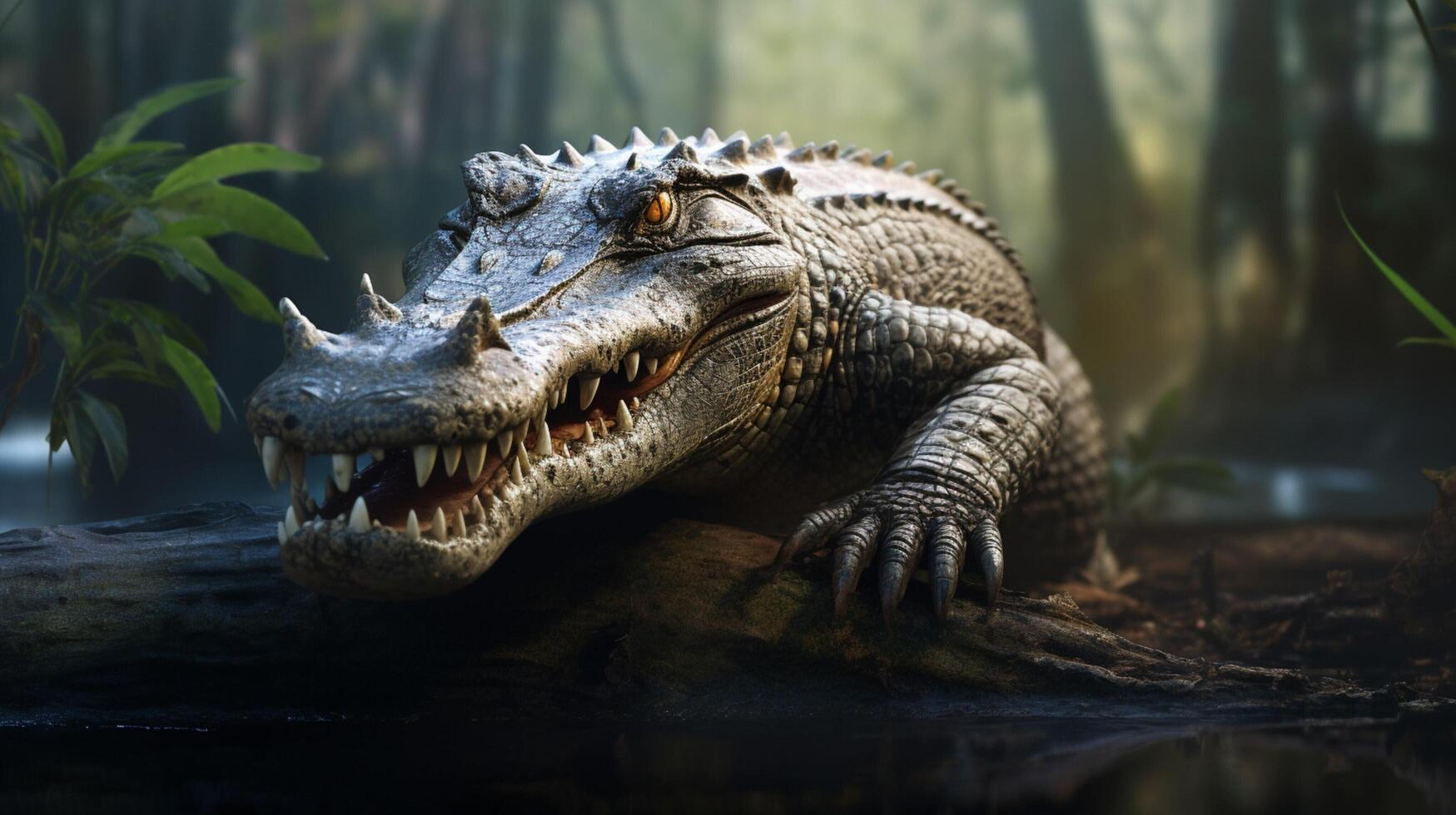 AI generated crocodile high quality image photo