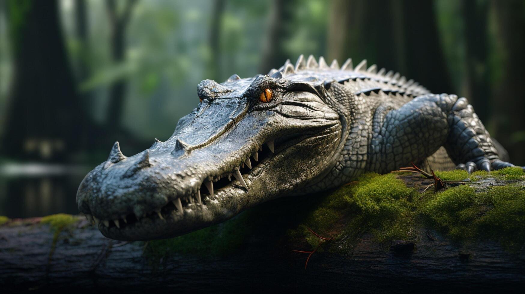 AI generated crocodile high quality image photo