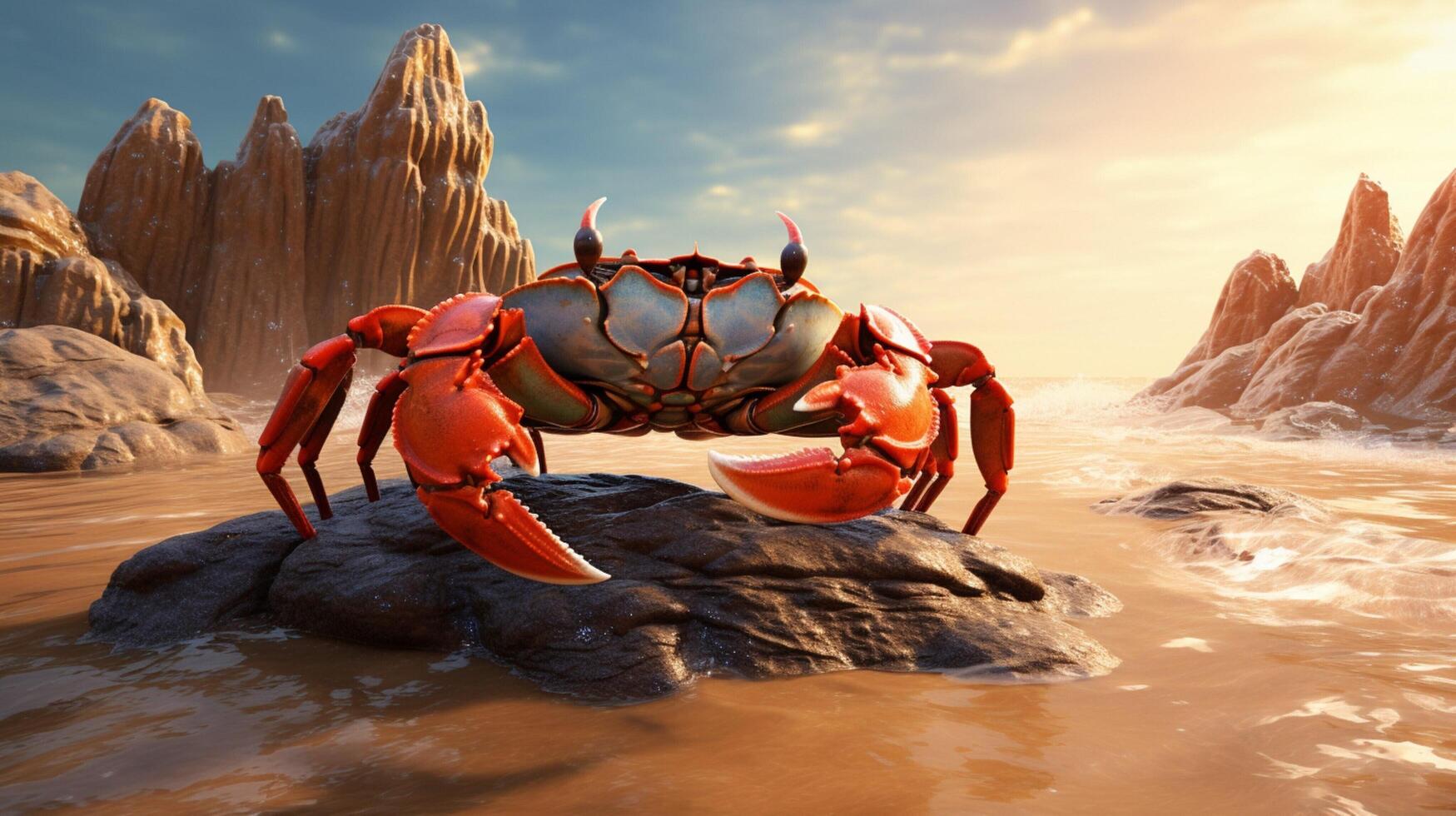 AI generated crab high quality image photo