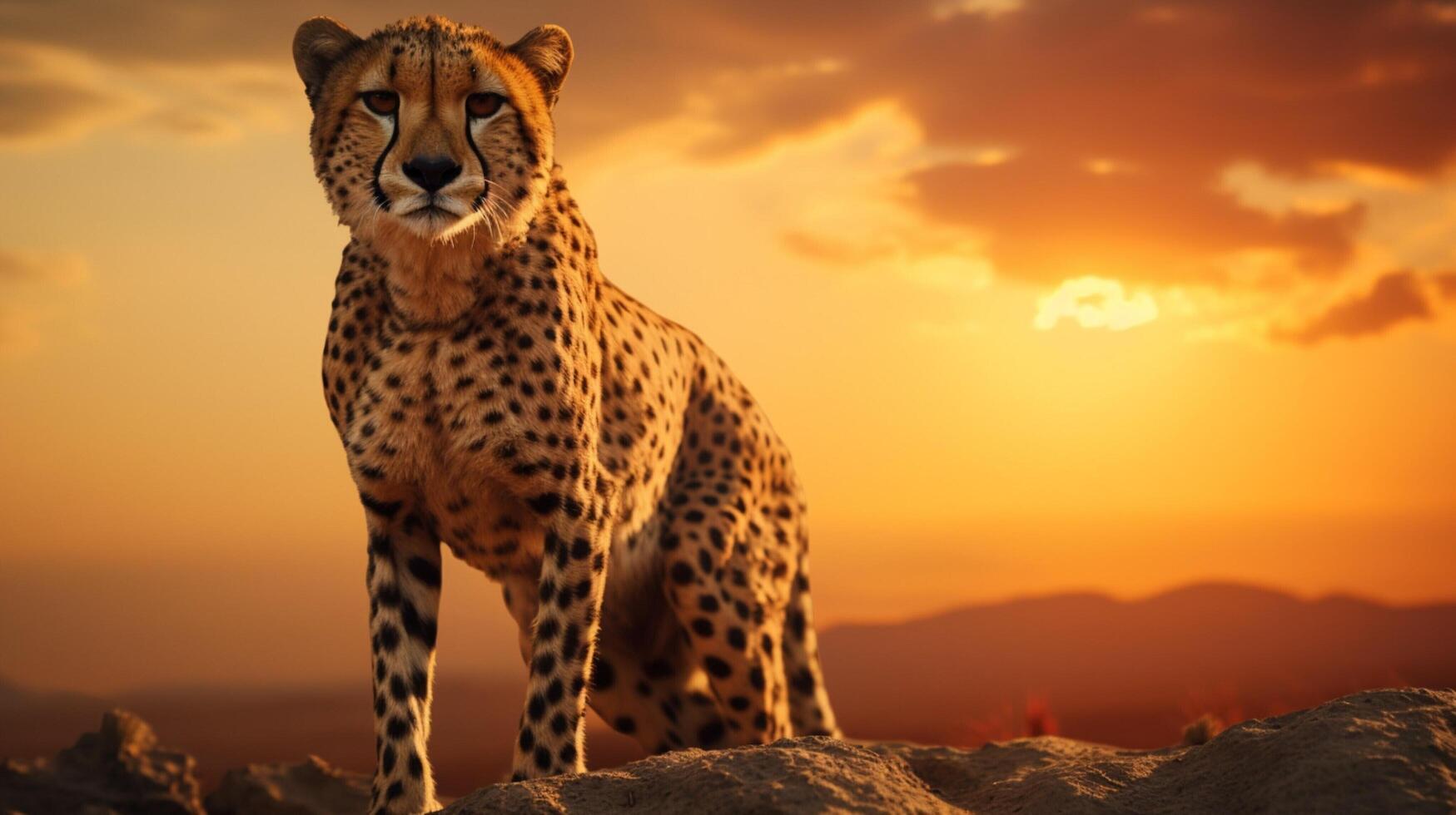 AI generated cheetah high quality image photo