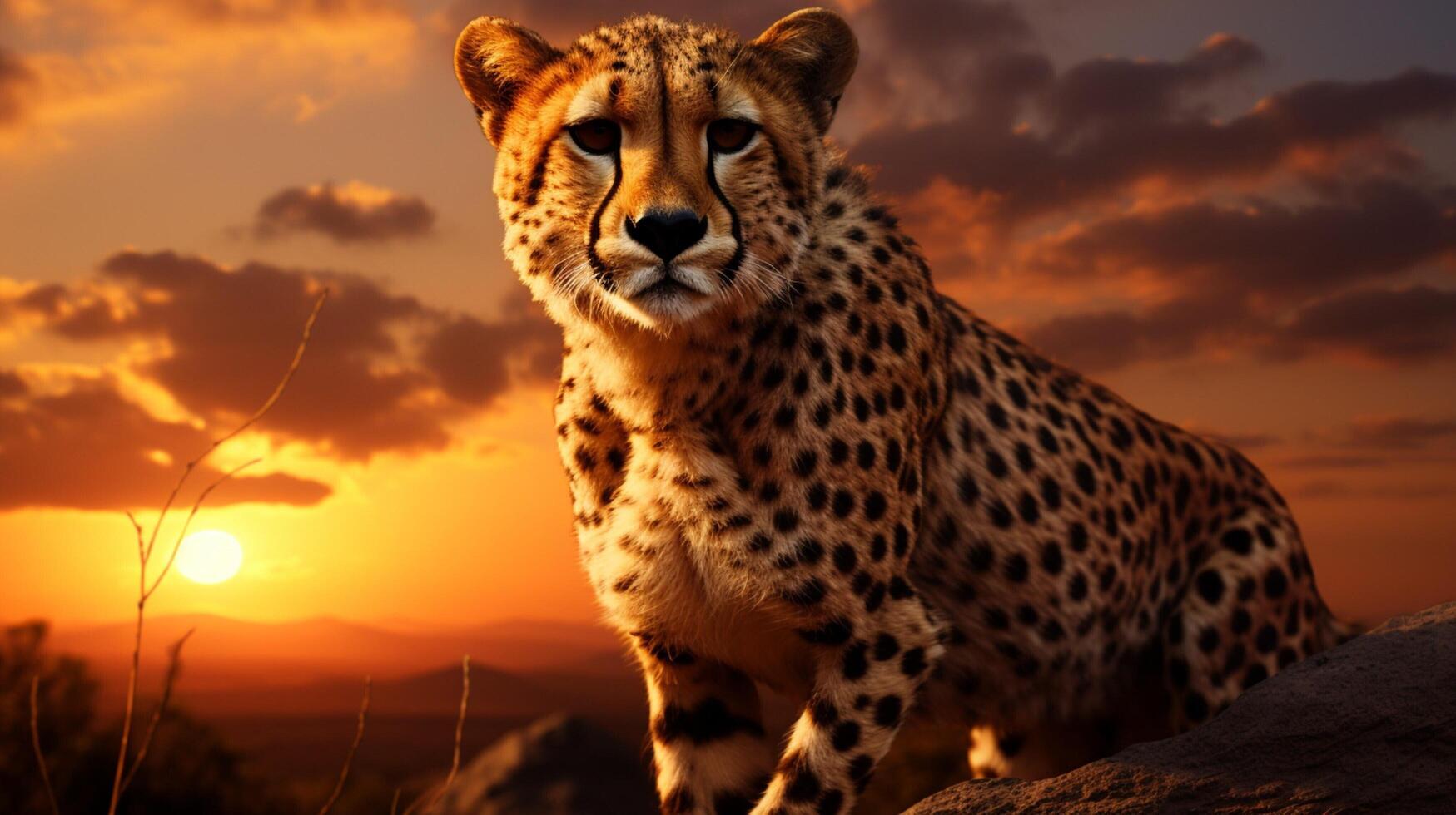 AI generated cheetah high quality image photo