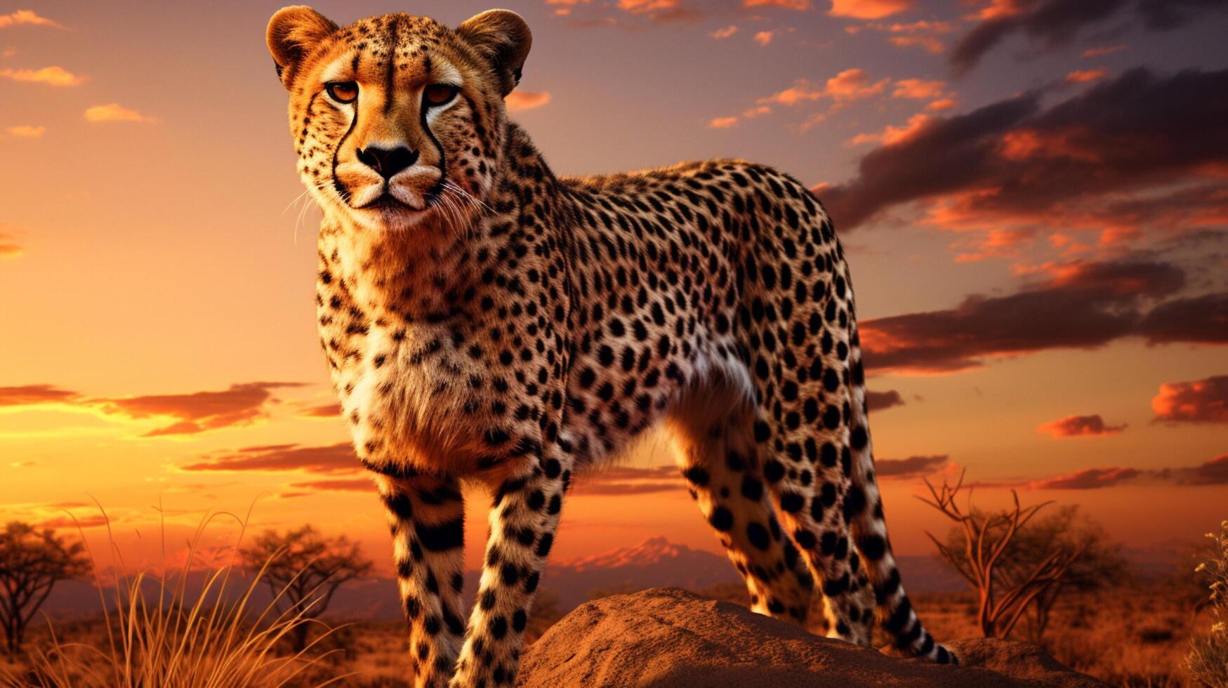 AI generated cheetah high quality image photo