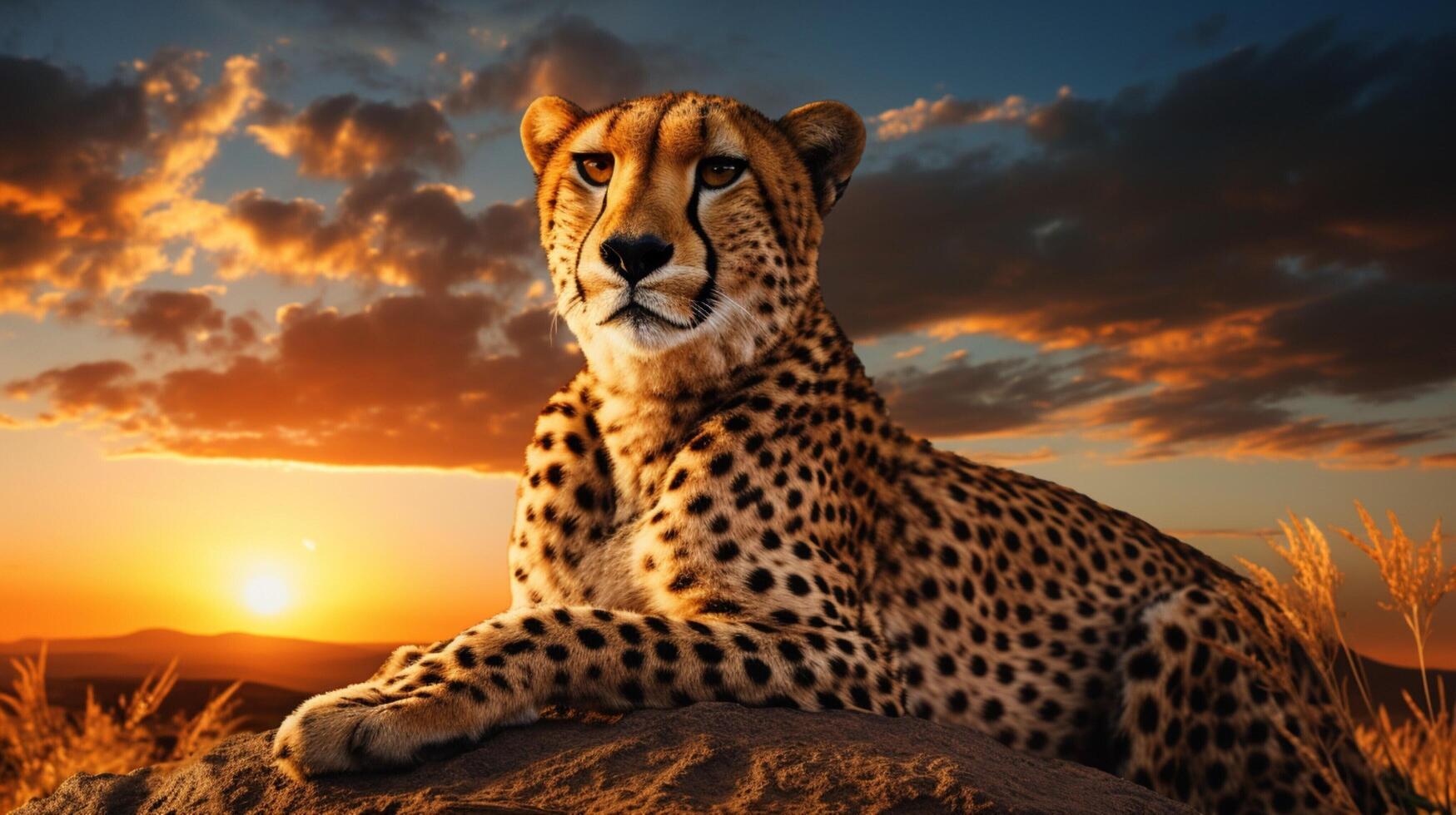 AI generated cheetah high quality image photo