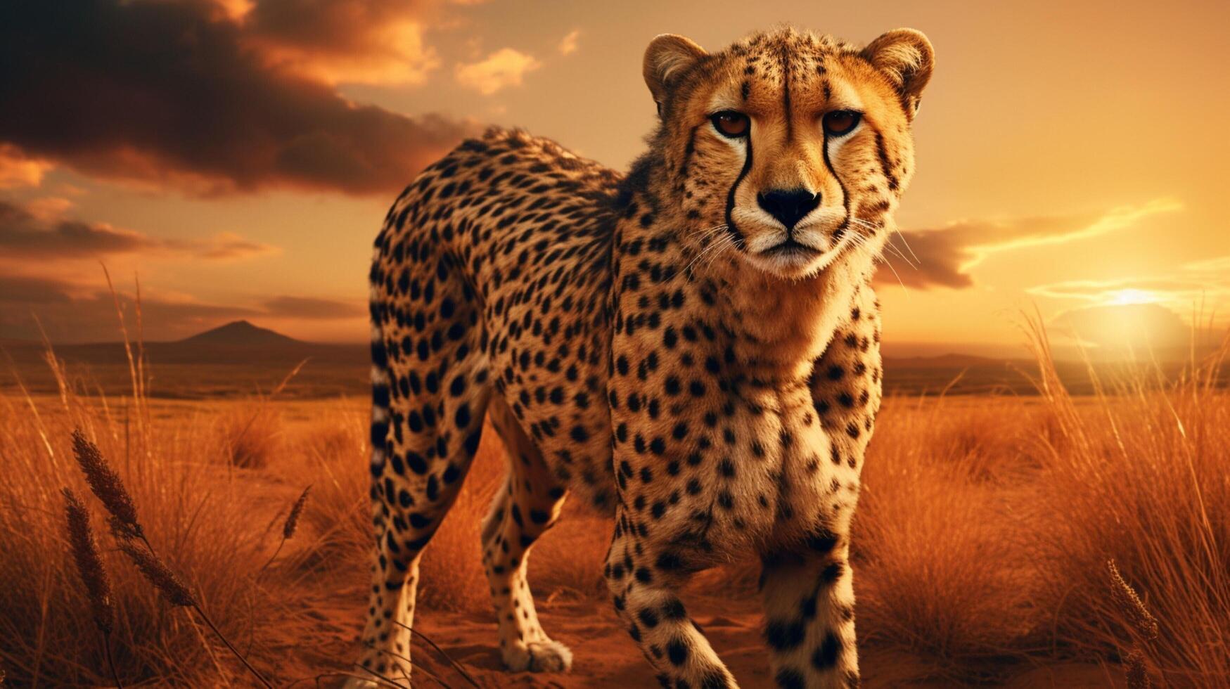 AI generated cheetah high quality image photo