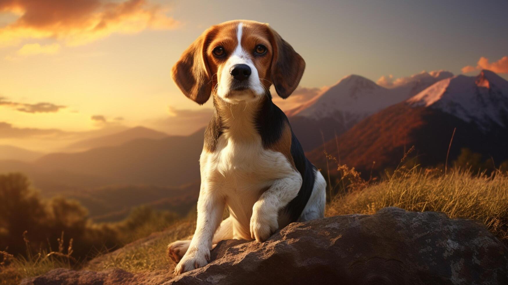 AI generated beagle high quality image photo