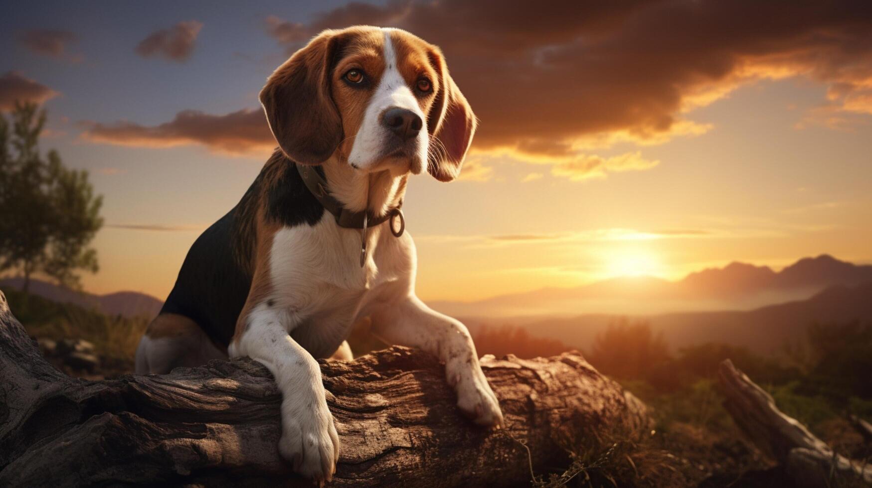 AI generated beagle high quality image photo