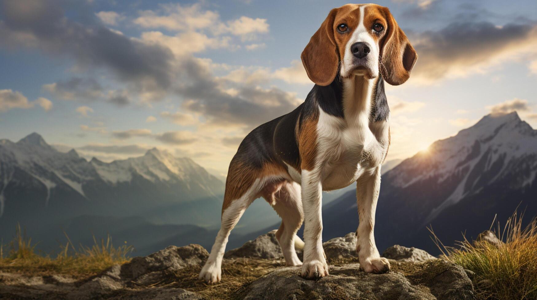 AI generated beagle high quality image photo