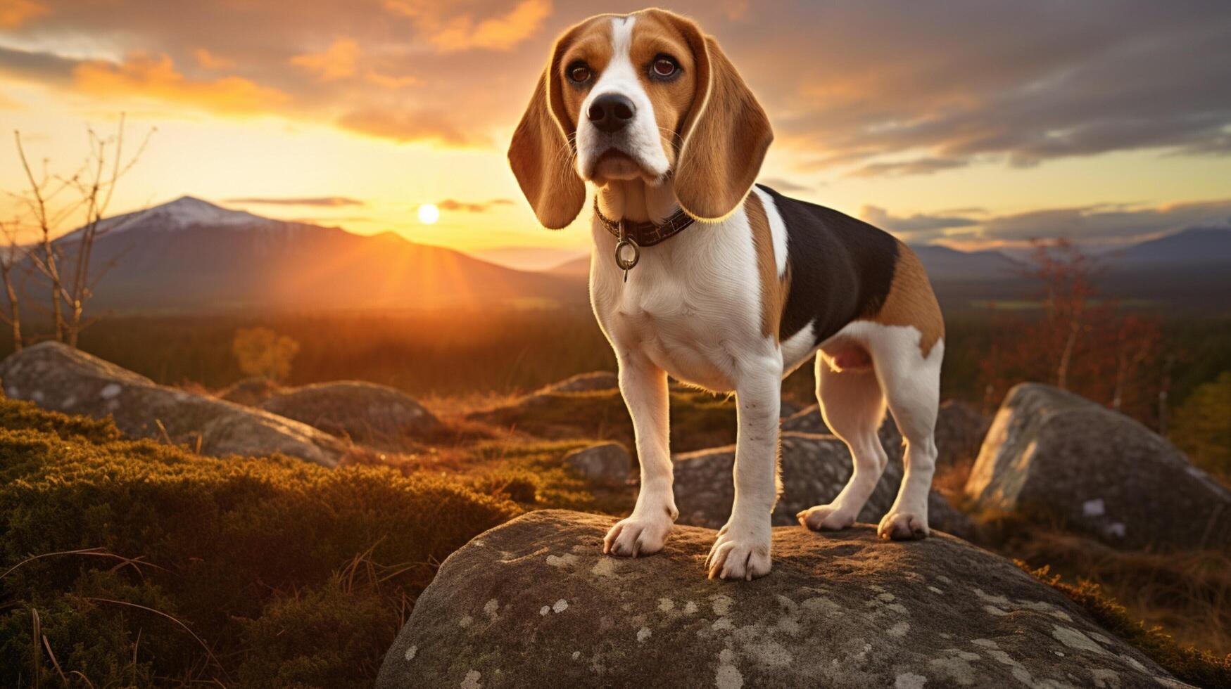 AI generated beagle high quality image photo