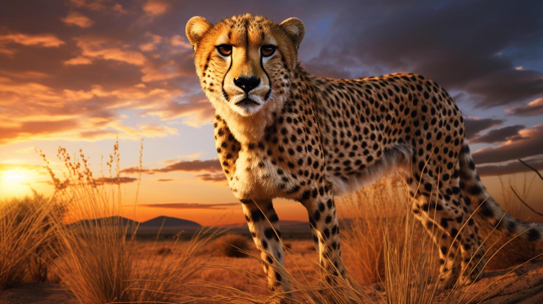 AI generated cheetah high quality image photo