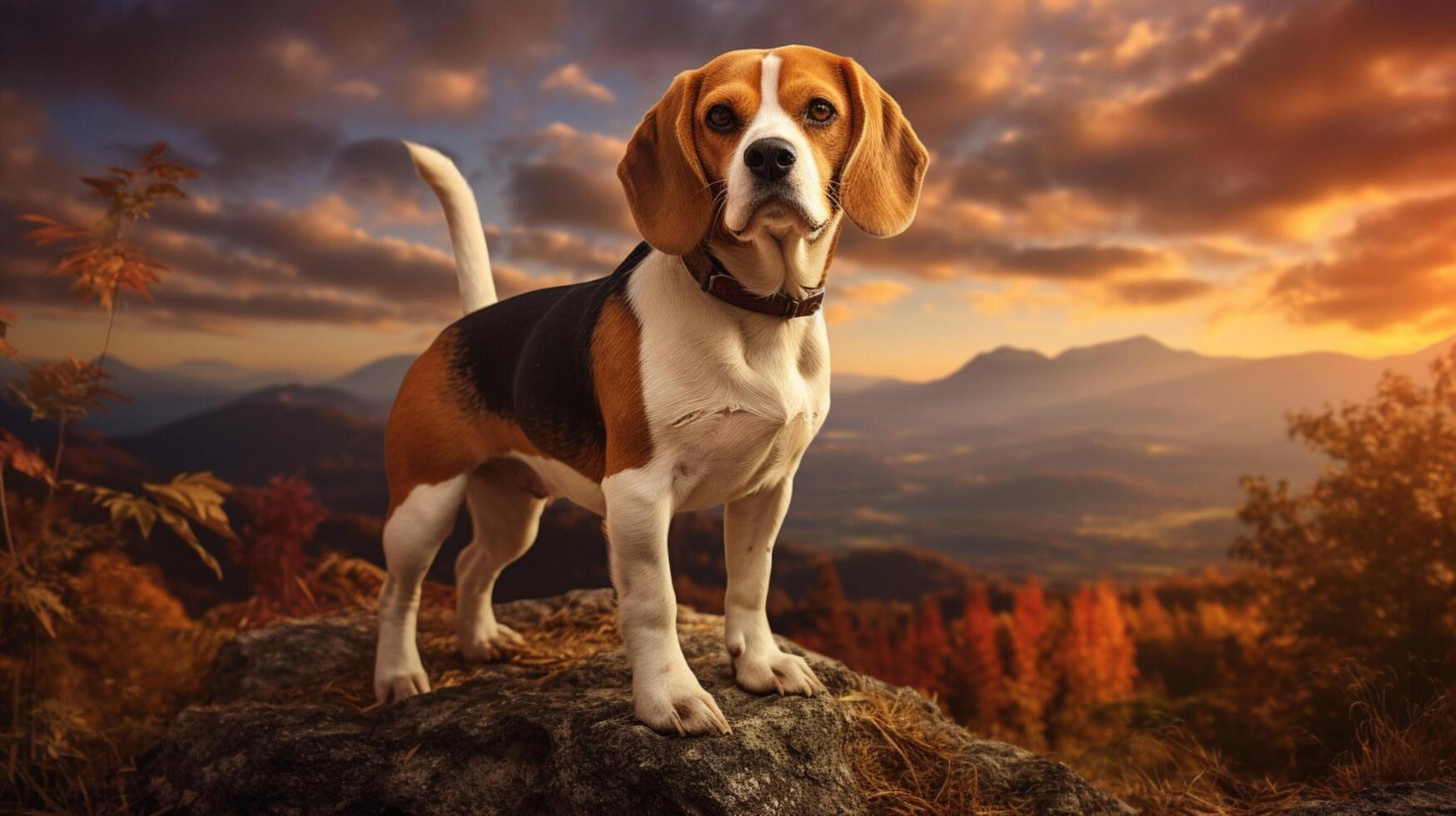 AI generated beagle high quality image photo