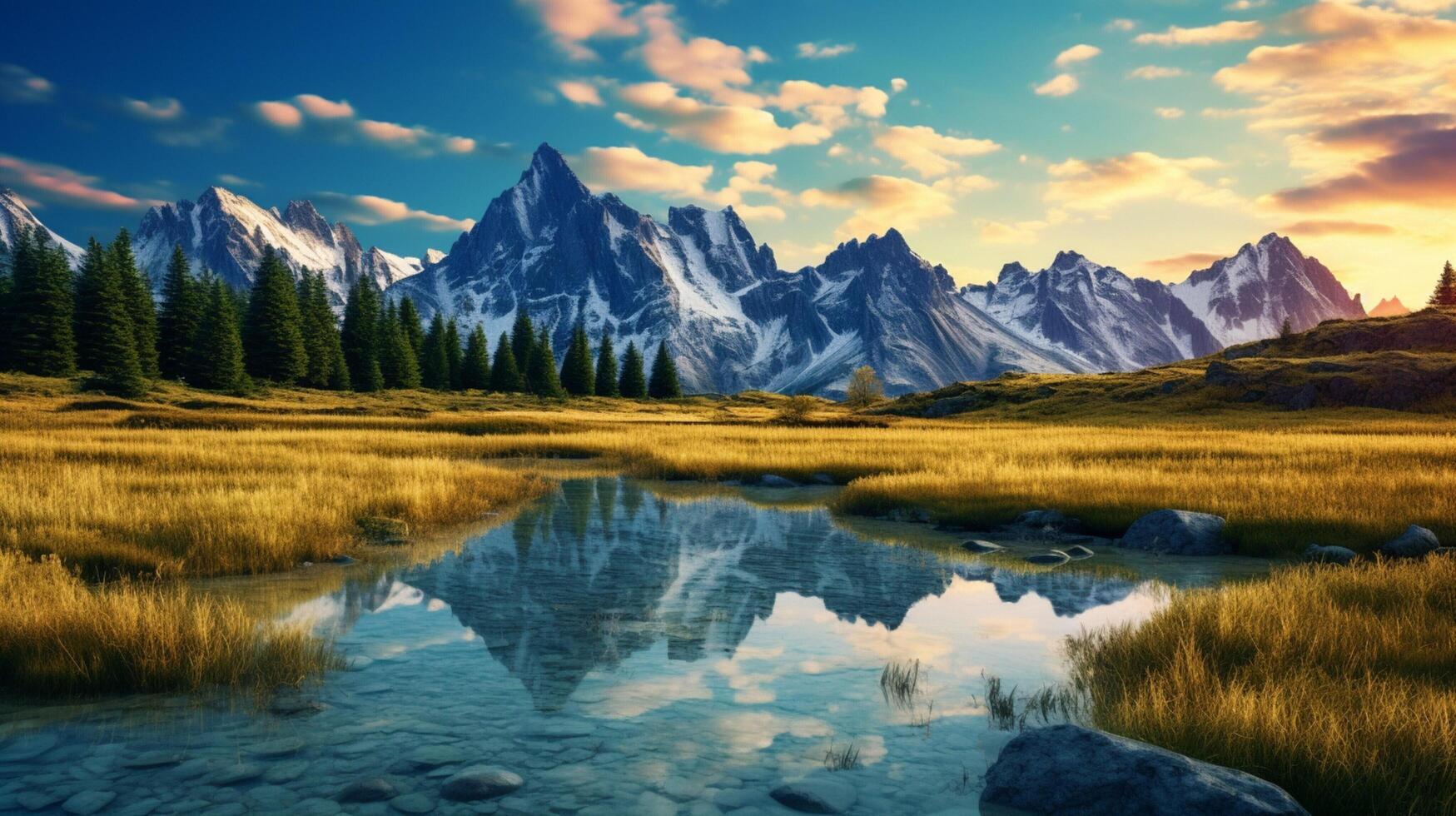 AI generated Nature Landscapes background photo