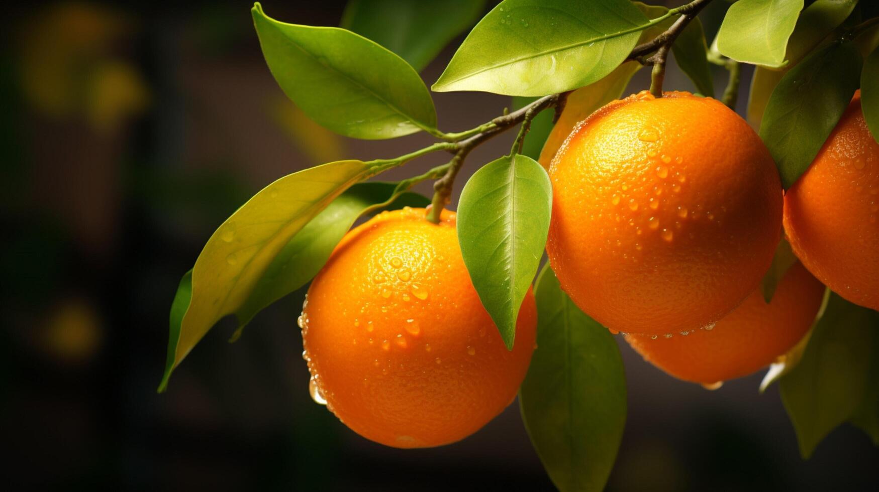 AI generated Tangerine soft background photo