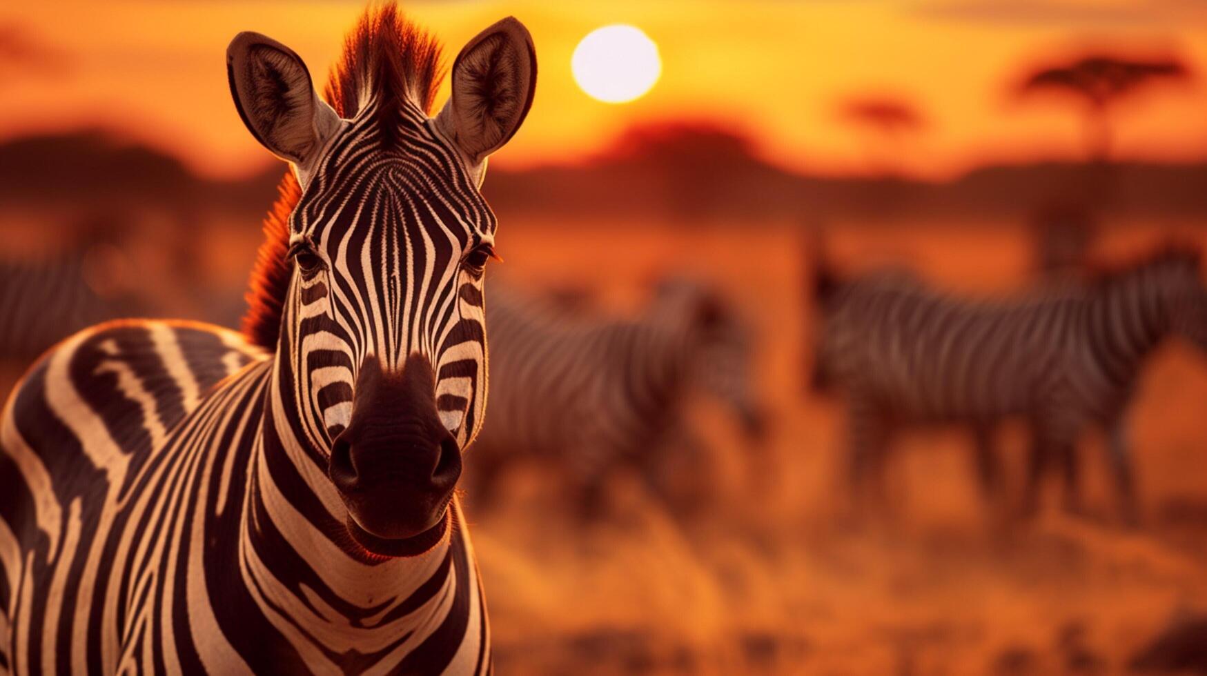 AI generated Zebra Stripes background photo