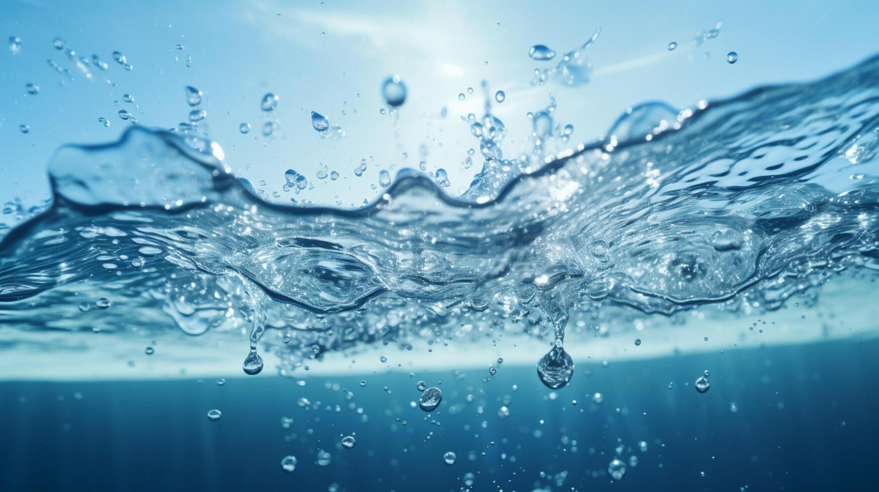 AI generated Water Splashes background photo