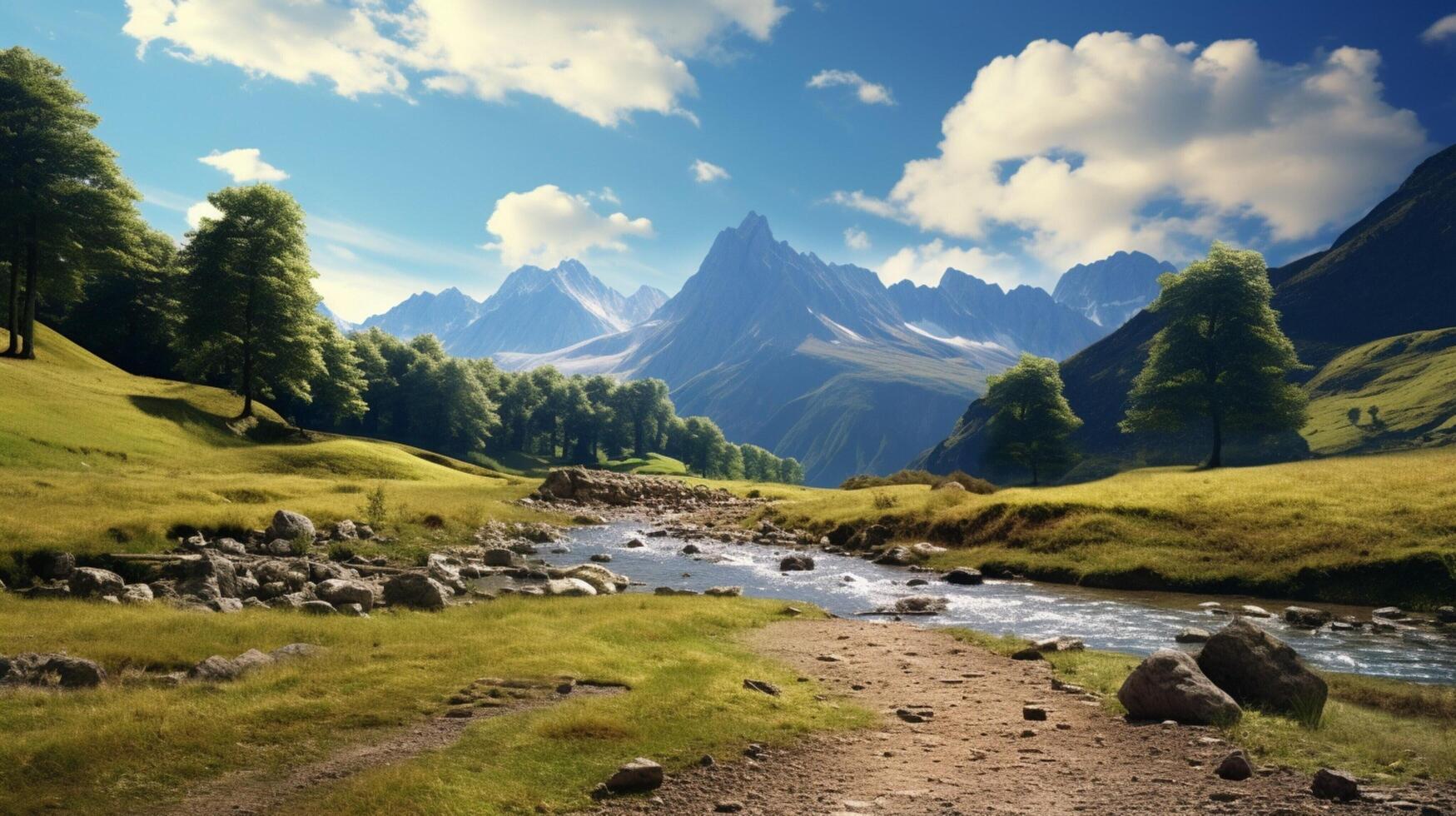 AI generated Nature Landscapes background photo