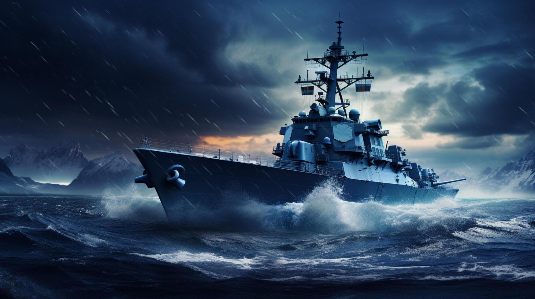 AI generated Navy background photo